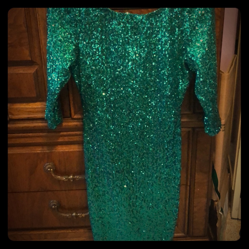 Turquoise Sequin Dress